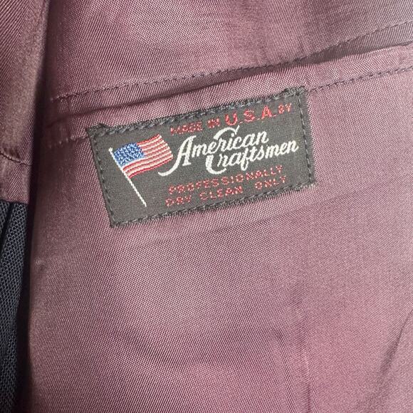 VTG Top Drawer Memphis Blue Blazer 42R Mens Gold Button Sport Coat USA Made READ - Picture 6 of 8